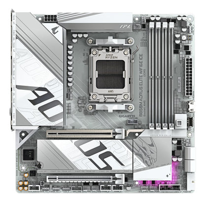 Gigabyte B850M AORUS ELITE WIFI6E ICE | Socket AM5 | AMD B850 | 4xDDR5 | Micro ATX | Moederbord - Matmuis - Matmuis