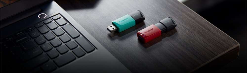 Kingston DataTraveler Exodia M | 256GB USB-A 3.2 Flash Drive | Zwart/Turkoois - Matmuis - Matmuis