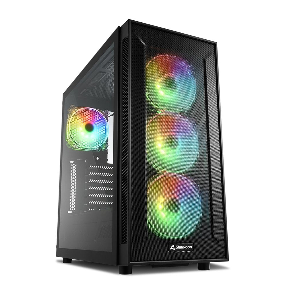 Sharkoon TG6M RGB | Midi Tower Behuizing | Zwart - Matmuis