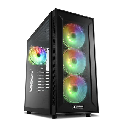 Sharkoon TG6M RGB | Midi Tower Behuizing | Zwart - Matmuis