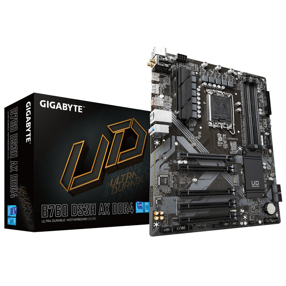 Gigabyte B760 DS3H AX WIFI | Socket LGA 1700 | Intel B760 | 4xDDR4 | ATX | Moederbord - Matmuis - Matmuis