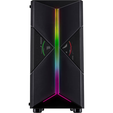 Inter-Tech IT-3306 CAVY RGB | Tower Case | Zwart - Matmuis