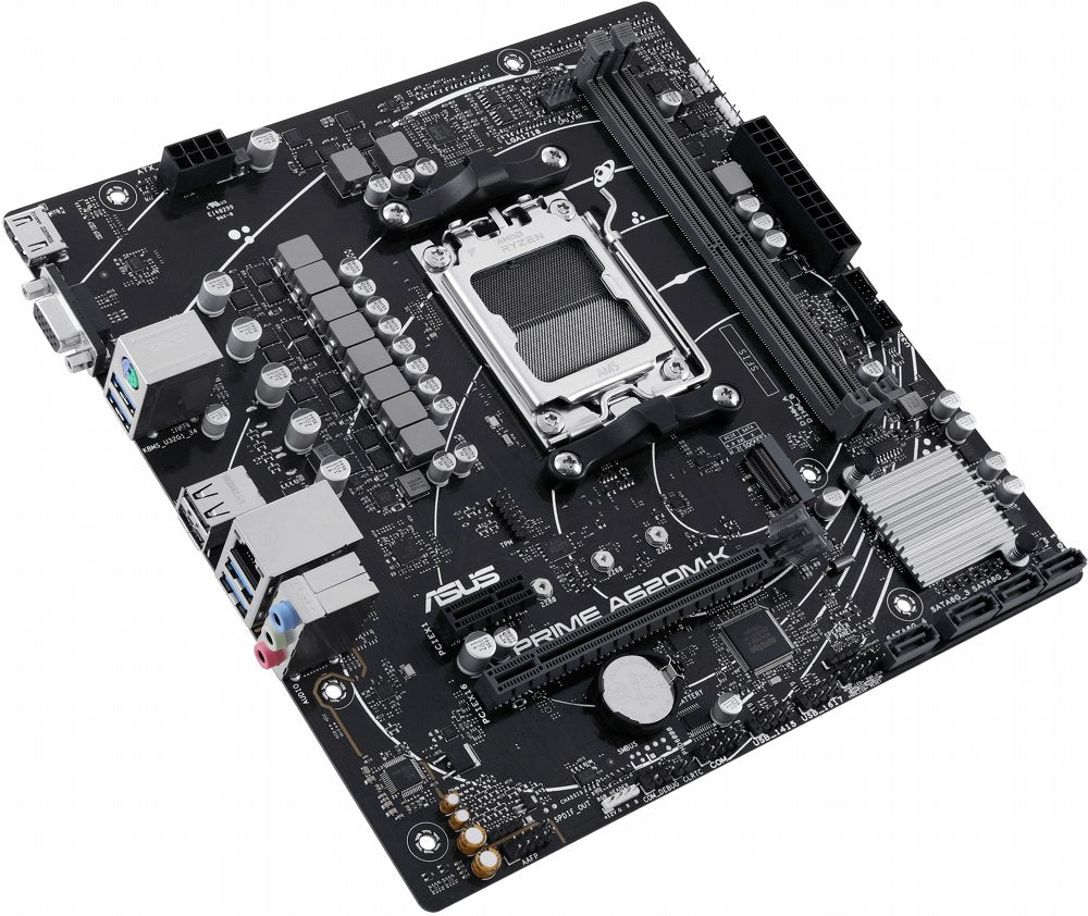 ASUS Prime A620M-K | Socket AM5 | AMD A620 | 2xDDR5 | Micro-ATX | Moederbord