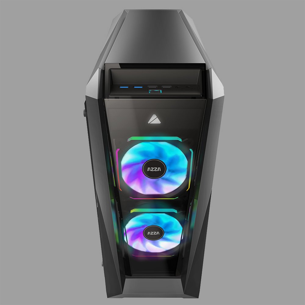 Azza Chroma 410B | Midi Tower Case | Zwart - Matmuis