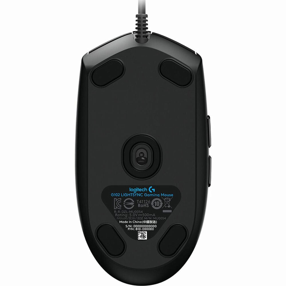 Logitech G102 LIGHTSYNC | 8000 DPI | 6 Knoppen | RGB | Bedrade Gamingmuis | Zwart