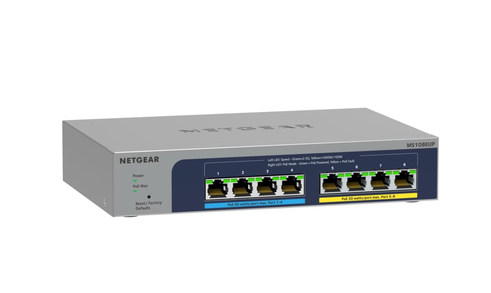 NETGEAR Ultra60 PoE++ Plus Switch | 8 Poorten | Multi-Gigabit (2.5G) Ethernet - Matmuis