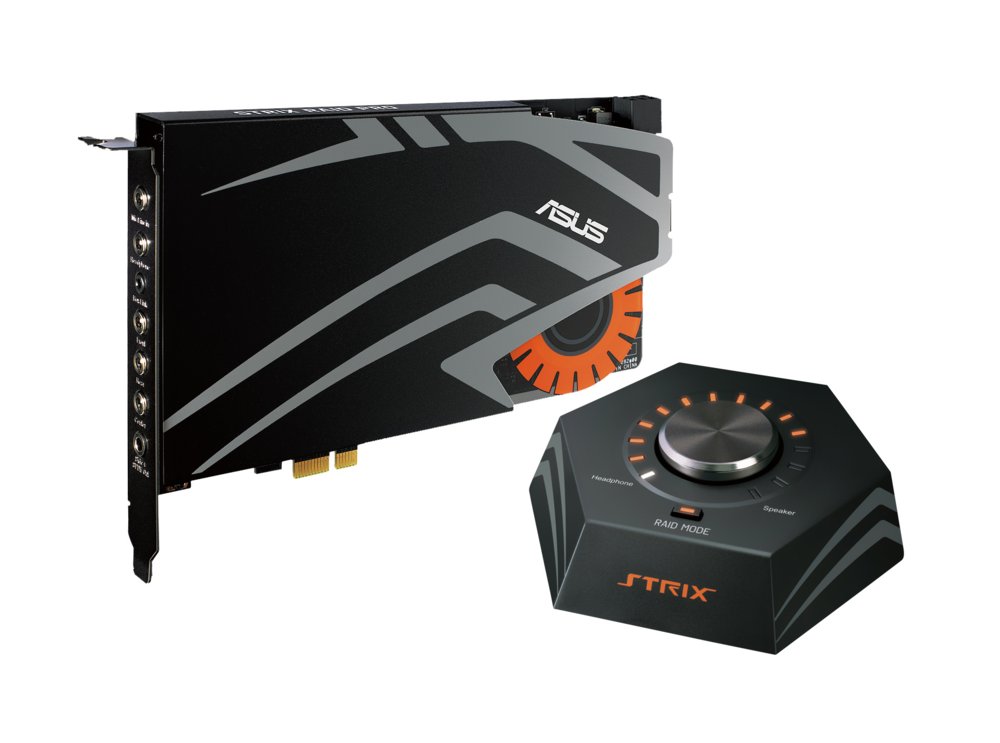 ASUS STRIX RAID PRO | Interne Geluidskaart | 7.1 Kanalen | PCI-E | Inclusief Audio Control Box - Matmuis