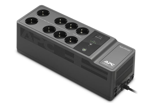 APC Back-UPS BE650G2-GR | 650 VA / 400 W | 8x Schuko Stopcontacten | 1x USB-A Oplaadpoort | LED-statusindicator | Vervangbare Batterij | Compacte Tower UPS - Matmuis - Matmuis