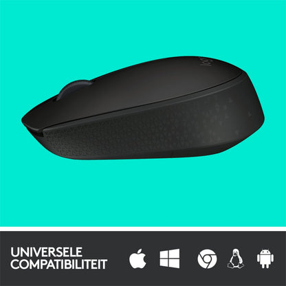 Logitech M171 | Draadloze Muis | Links- en Rechtshandig | RF | 1000 DPI | Zwart - Matmuis - Matmuis