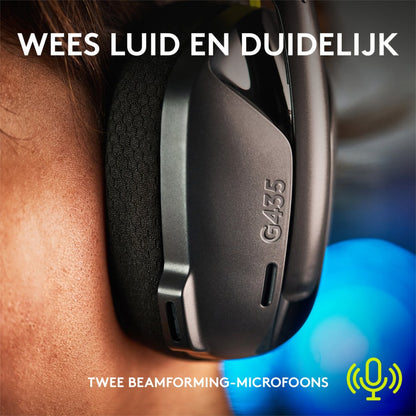 Logitech G435 Wireless Gaming Headset | Bluetooth & Lightspeed | Hoofdband | Zwart - Matmuis - Matmuis