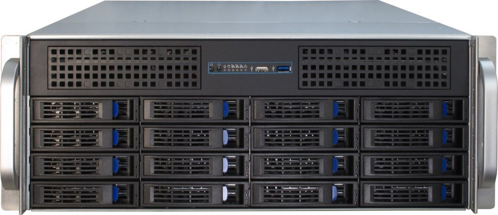 Inter-Tech 4U-4416L | Server Rack Case | Zwart/Zilver - Matmuis