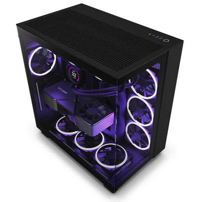 NZXT H9 Flow | Midi Tower Case | Zwart - Matmuis