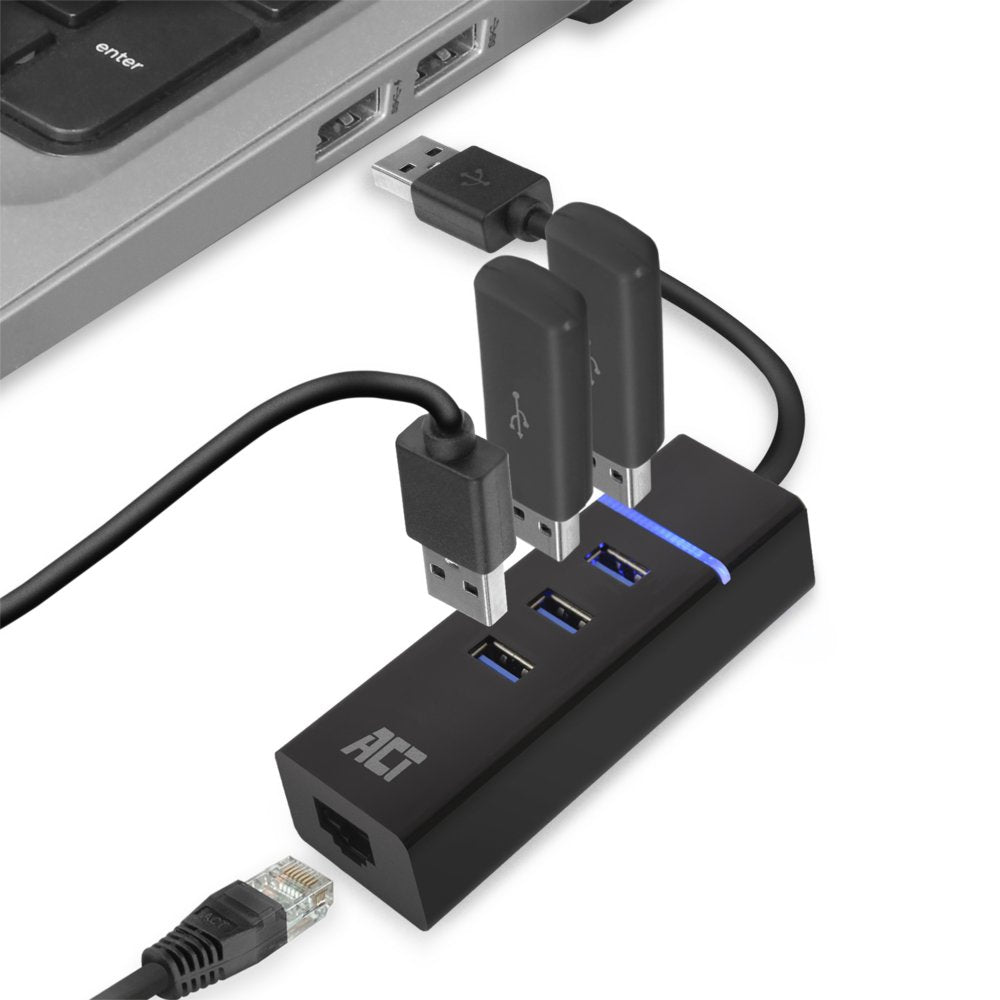 ACT AC6310 | USB 3.2 Gen 1 Interface Hub | Type-A | 5 Gbps | Zwart - Matmuis - Matmuis