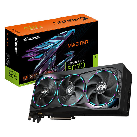 GIGABYTE AORUS GeForce RTX 5070 MASTER | 12GB GDDR7 | DLSS 4 | Videokaart | Nvidia GPU - Matmuis - Matmuis