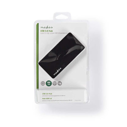 Nedis UHUBU3420BK | Interface Hub USB 3.2 Gen 1 (3.1 Gen 1) Micro-B | Zwart - Matmuis