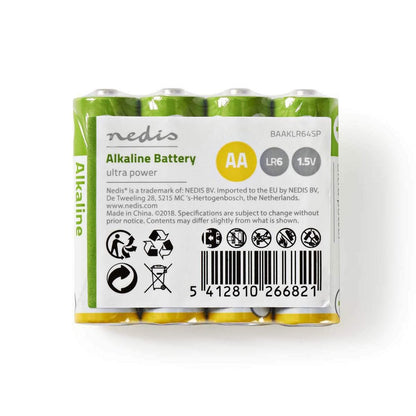 Nedis BAAKLR64SP | AA-batterijen | 4-pack - Matmuis - Matmuis