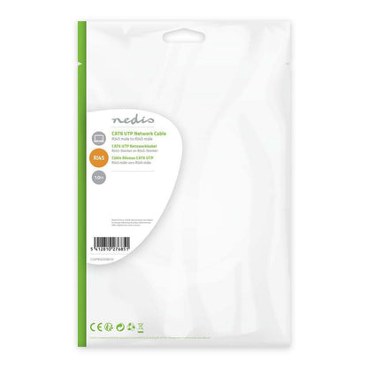 Nedis U/UTP Cat 6 Netwerkkabel | 1 m | Zwart - Matmuis - Matmuis