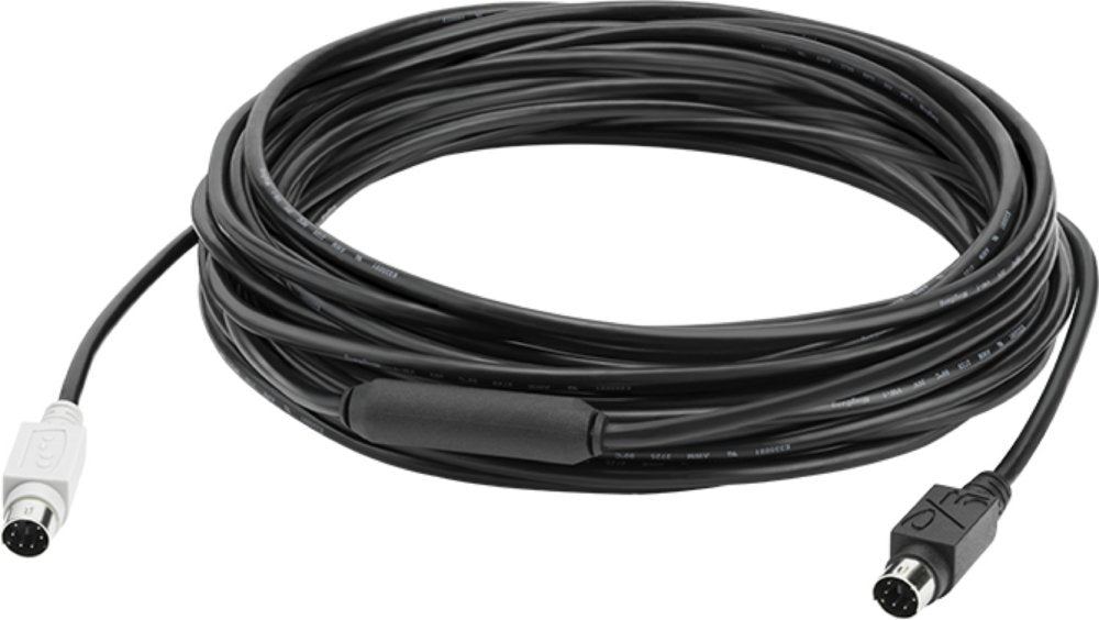 Logitech GROUP 10m Extender Cable 939-001487 | Mini-DIN-6 | Voor grote vergaderruimtes | Zwart - Matmuis - Matmuis