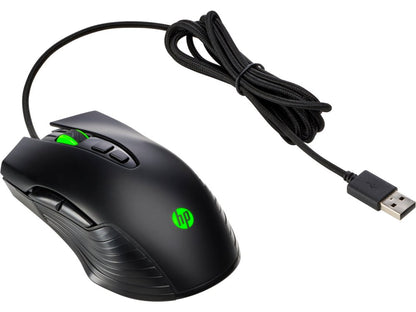 HP X220 | Bedrade Gaming Muis | Links- en Rechtshandig | USB-A | 3600 DPI | Zwart - Matmuis - Matmuis