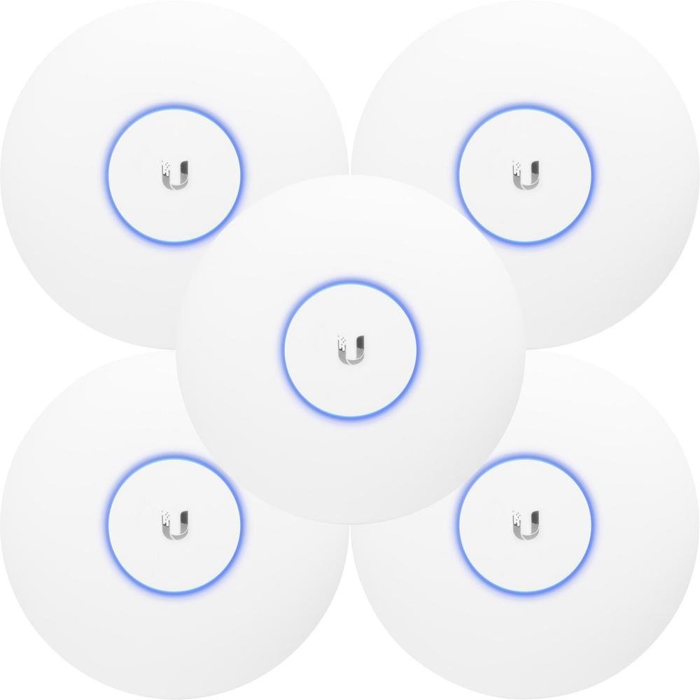 Ubiquiti UniFi UAP-AC-PRO (5-pack) | WiFi 5 Access Point (AC1750) | 1300 Mbit/s | PoE (met Adapter) | Inclusief Plafond- en Muurmontagebeugel - Matmuis