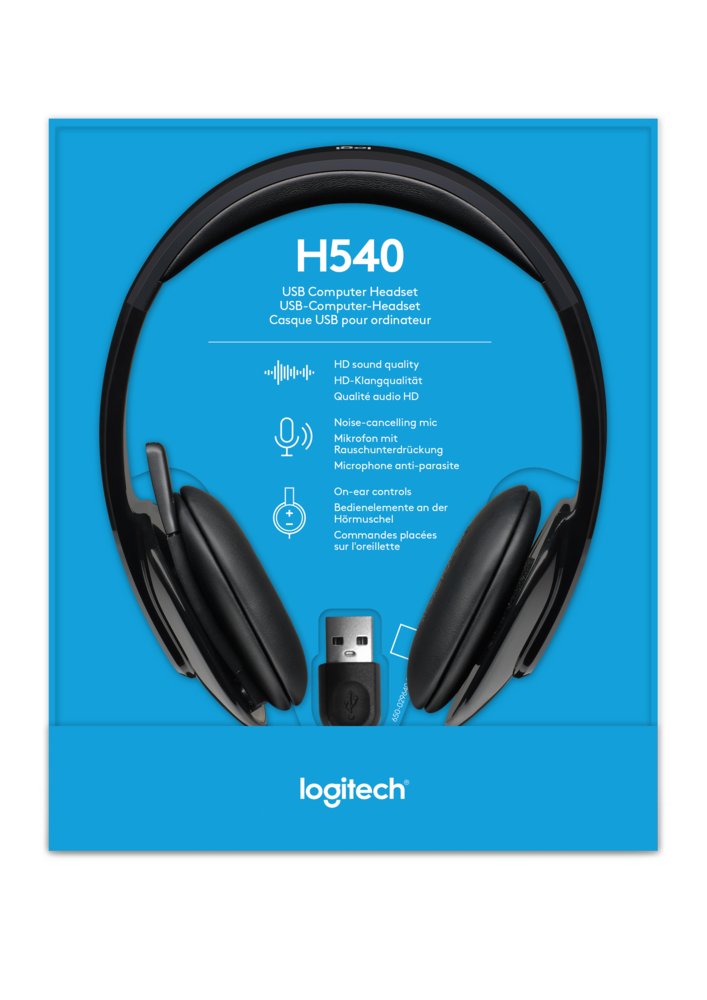 Logitech H540 | Bedrade On-ear USB-A Headset | Zwart - Matmuis - Matmuis
