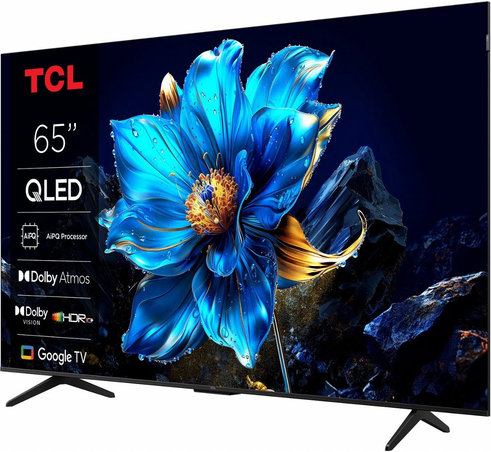 TCL 65P71K 65" | 4K QLED Smart TV | Google TV | Dolby Vision | Zwart