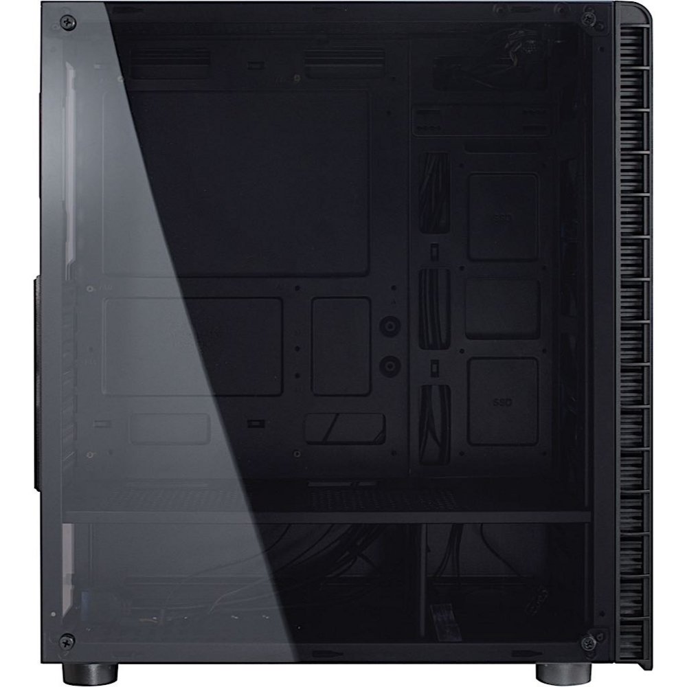 Inter-Tech CXC2 Blue Light | Midi Tower Case | Zwart - Matmuis