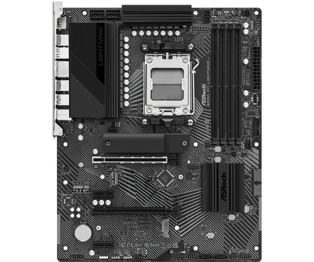 Asrock B650 PG Lightning | Socket AM5 | AMD B650 | 4xDDR5 | ATX | Moederbord