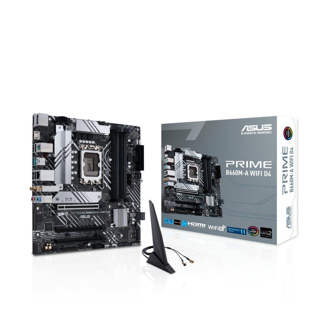 ASUS PRIME B660M-A WIFI D4 | Socket LGA 1700 | Intel B660 | 4xDDR4 | Micro-ATX | Moederbord - Matmuis - Matmuis