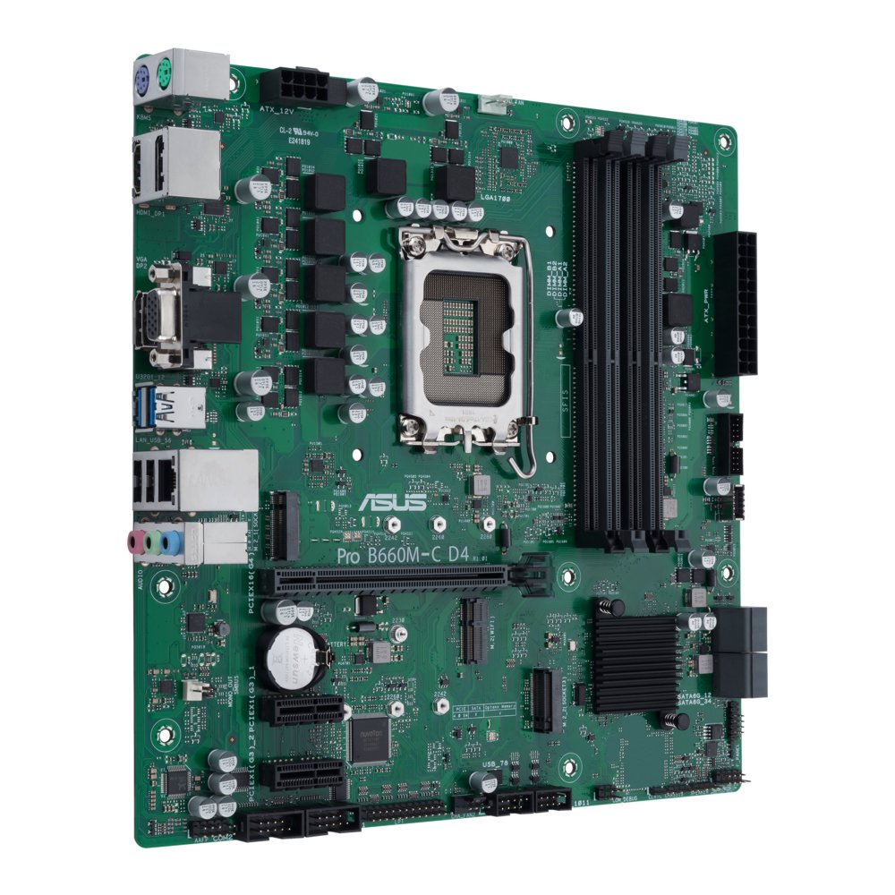 ASUS PRO B660M-C D4-CSM | Socket LGA 1700 | Intel B660 | 4xDDR4 | Micro-ATX | Moederbord - Matmuis - Matmuis