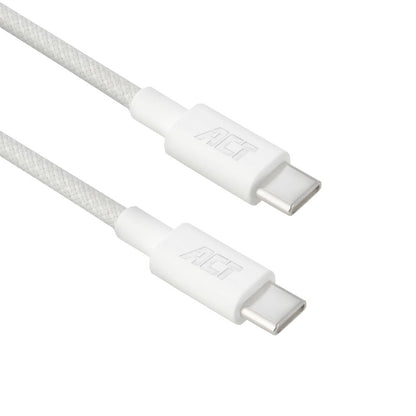 ACT AC3084 | USB 2.0 Kabel | USB-C naar USB-C | 240W | 480Mbps | Wit | 1 Meter - Matmuis - Matmuis