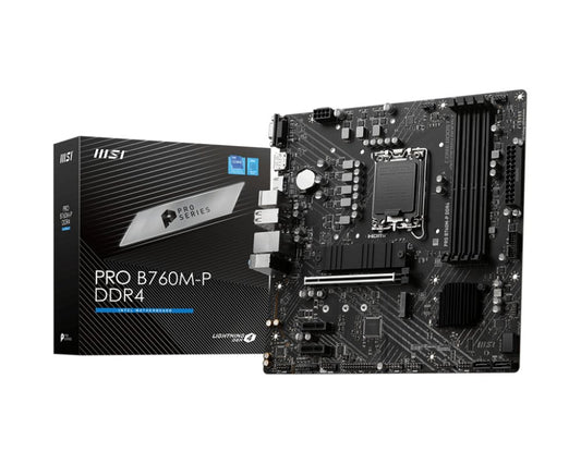 MSI PRO B760M-P | Socket LGA 1700 | Intel B760 | 4xDDR5 | Micro-ATX | Moederbord - Matmuis - Matmuis