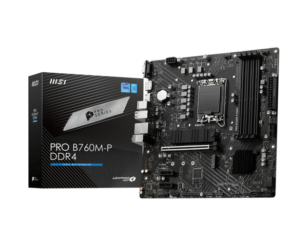 MSI PRO B760M-P | Socket LGA 1700 | Intel B760 | 4xDDR5 | Micro-ATX | Moederbord