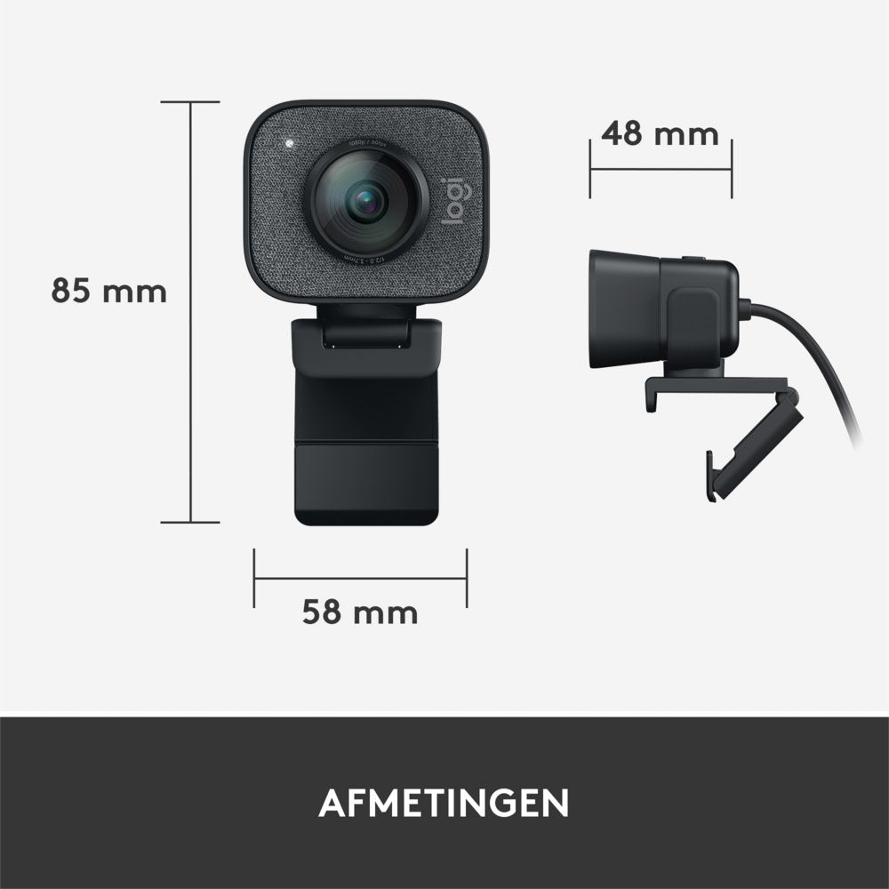 Logitech StreamCam | 1080p 60FPS USB-C Webcam met Microfoon | Grafiet - Matmuis - Matmuis