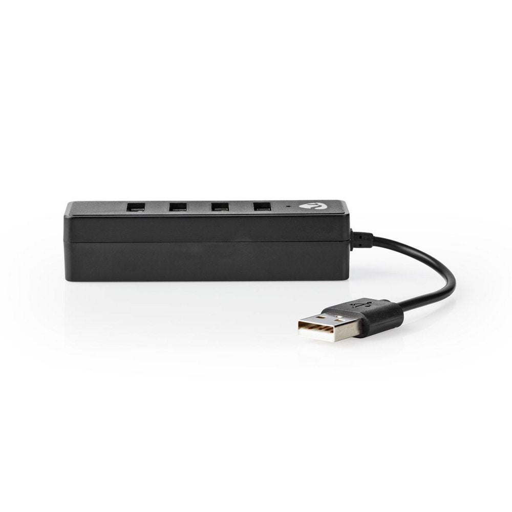 Nedis UHUBU2420BK | Interface Hub USB 2.0 (480 Mbit/s) | 4 poorten | Zwart - Matmuis