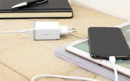 Mobiparts | USB-C naar USB-C Kabel | 2A | 1m | Wit (Bulk) - Matmuis - Matmuis