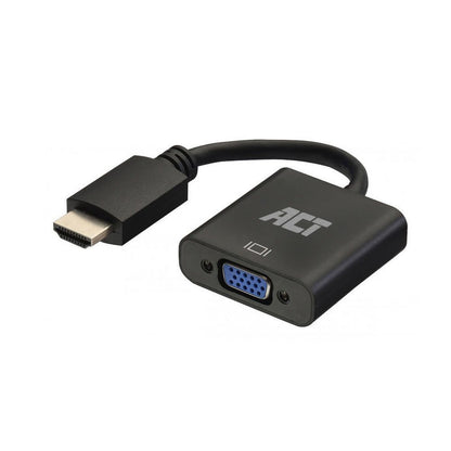ACT AC7535 | HDMI naar VGA Adapter | 0,23 m | Zwart - Matmuis - Matmuis