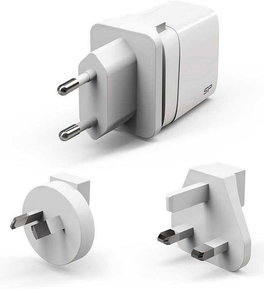 Silicon Power QM16 Oplader | USB-C + USB-A | 20 Watt PD + QC 3.0 | Wit