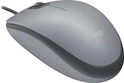 Logitech M110 Silent | Bekabelde Muis | Links- en Rechtshandig | USB-A | 1000 DPI | Grijs - Matmuis - Matmuis