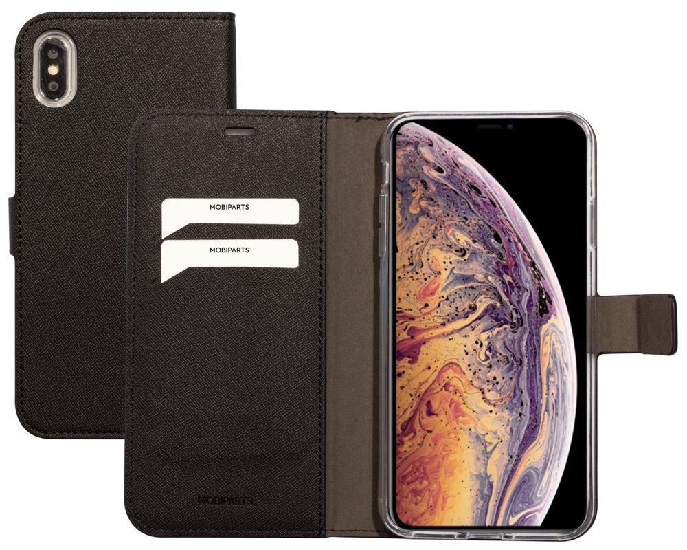 Mobiparts Saffiano Wallet Case | Apple iPhone XS Max | Black - Matmuis - Matmuis