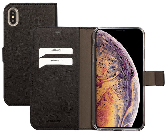 Mobiparts Saffiano Wallet Case | Apple iPhone XS Max | Black - Matmuis - Matmuis