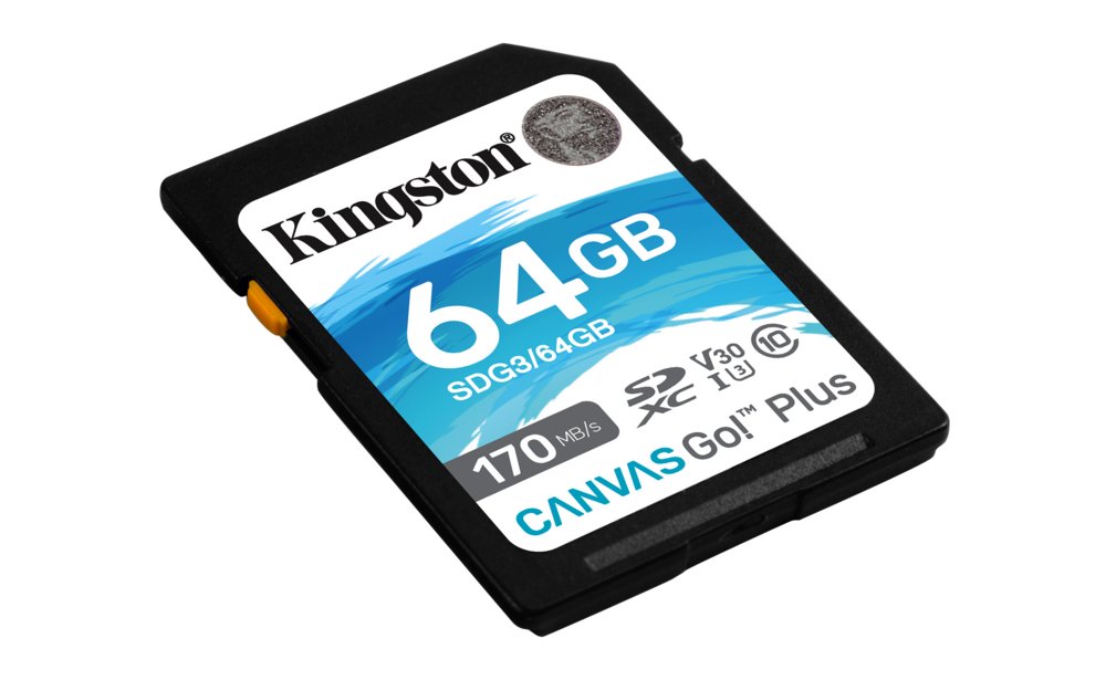 Kingston Canvas Go! Plus SD-kaart | 64GB | UHS-I Klasse 10