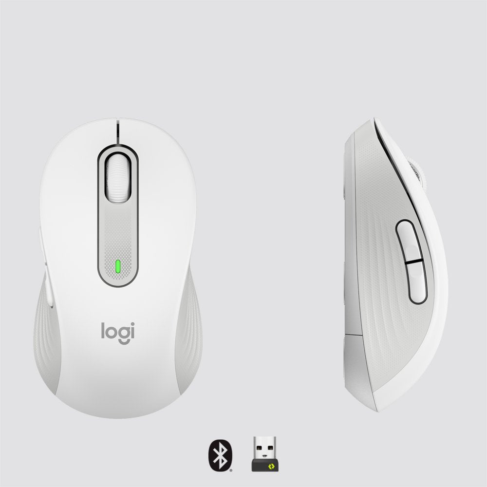 Logitech Signature M650 | Draadloze Muis | Rechtshandig | RF + Bluetooth | 2000 DPI | Wit - Matmuis - Matmuis