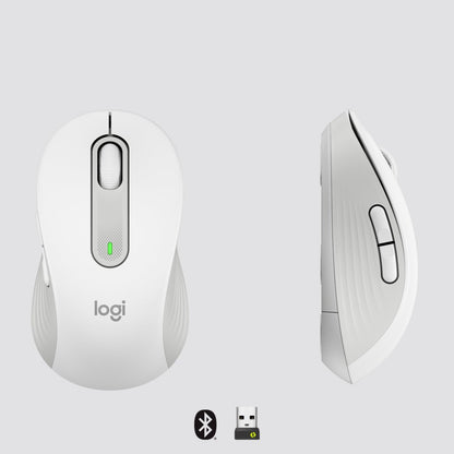 Logitech Signature M650 | Draadloze Muis | Rechtshandig | RF + Bluetooth | 2000 DPI | Wit - Matmuis - Matmuis