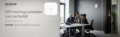 Netgear Insight WAX210 | WiFi 6 Access Point (AX1800) | 1800 Mbit/s | PoE (802.3at) | Inclusief Montagebeugel - Matmuis
