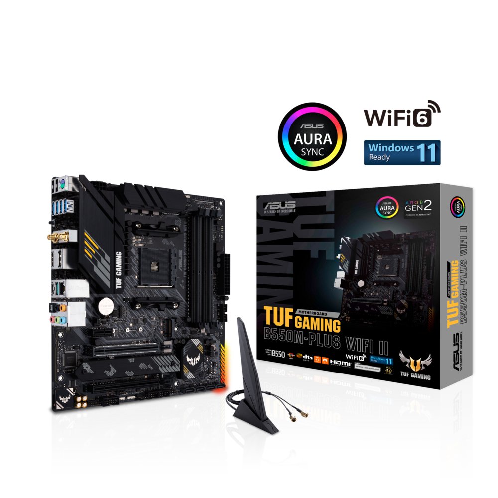 ASUS TUF GAMING B550M-PLUS WIFI II | Socket AM4 | AMD B550 | 4xDDR4 | Micro-ATX | Moederbord - Matmuis - Matmuis