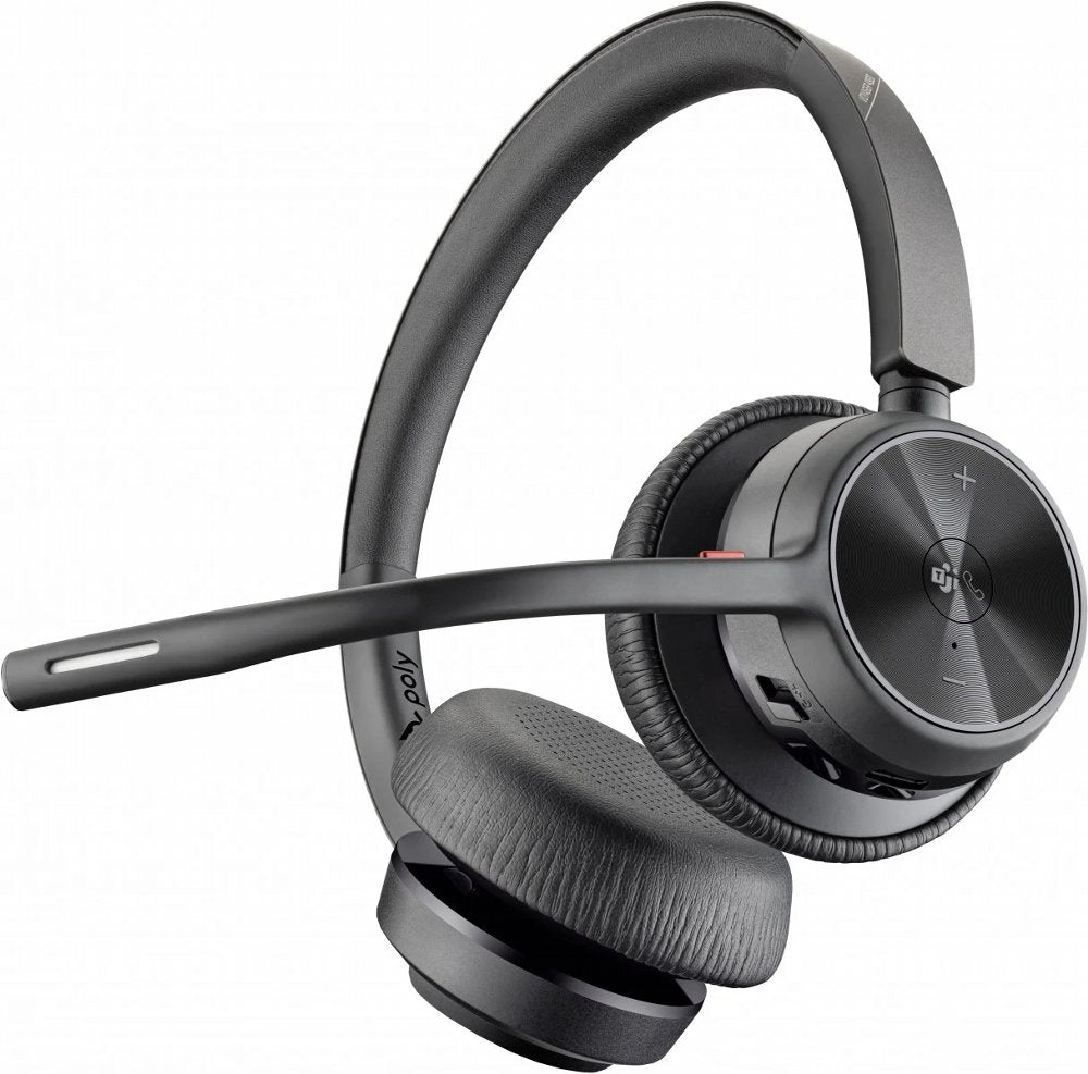 Poly Voyager 4320 MS Stereo | Bluetooth Headset | USB-A Dongle (BT700) | Zwart - Matmuis - Matmuis