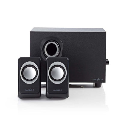 Nedis CSPR10021BK | 2.1 Luidsprekerset | 16W RMS | Zwart - Matmuis - Matmuis