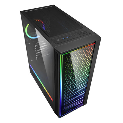 Sharkoon RGB LIT 200 | Midi Tower Behuizing | Zwart - Matmuis