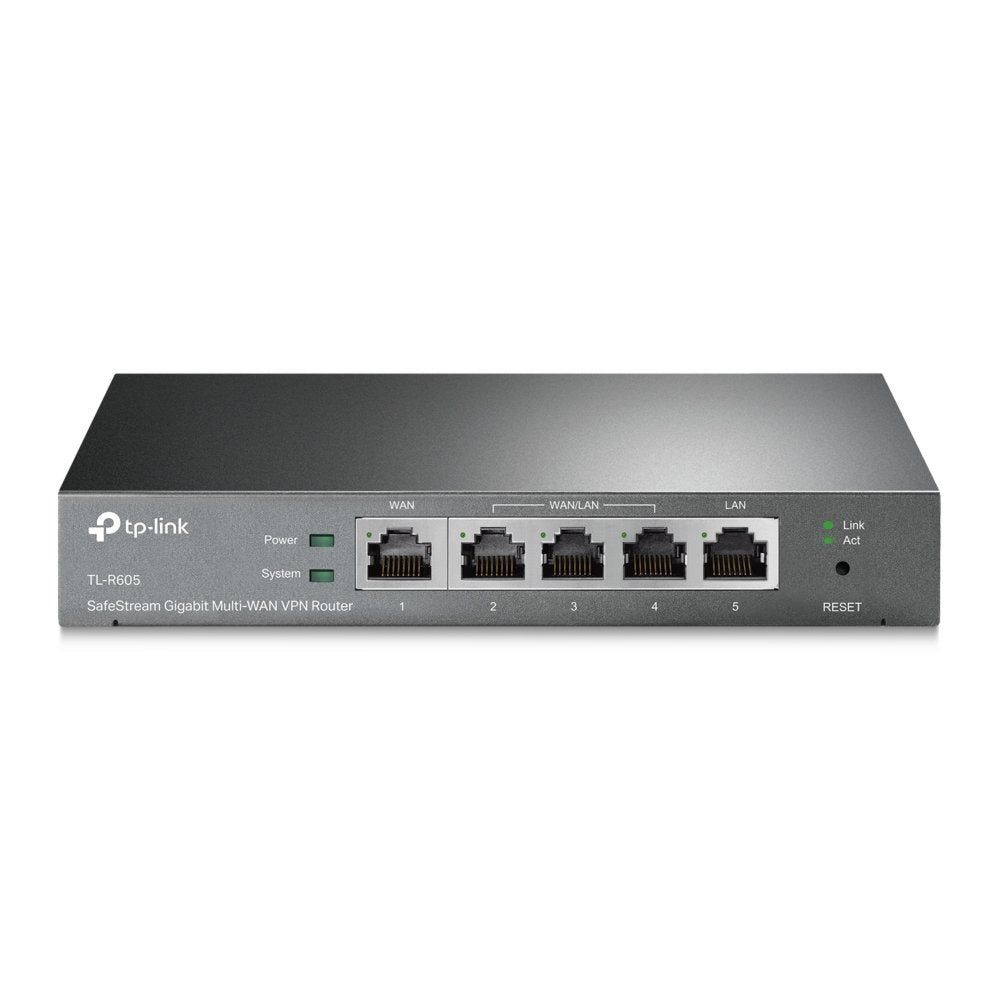 TP-Link TL-R605 | SafeStream Gigabit Multi-WAN Bedrade VPN-RouterTP-Link TL‑R605 | SafeStream Gigabit Multi‑WAN VPN Router | Omada SDN | Geen WiFi - Matmuis